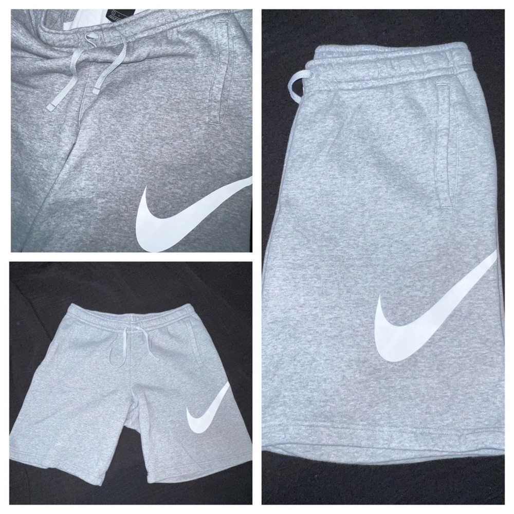 Grey Nike Sweatshorts with Swoosh